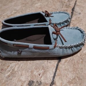 Lamo Moccasin Slippers Light Blue